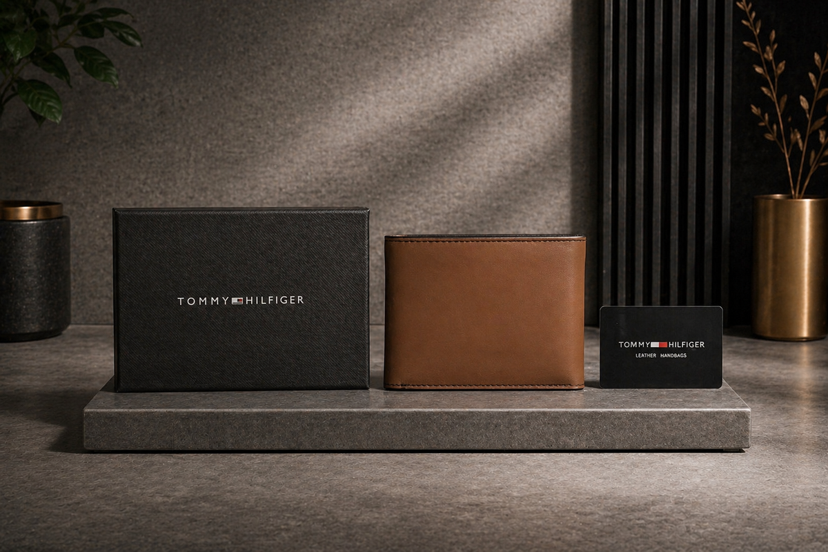 Luxury Leather Tommy Hilfiger Wallet with Box - PocketHub Special edition