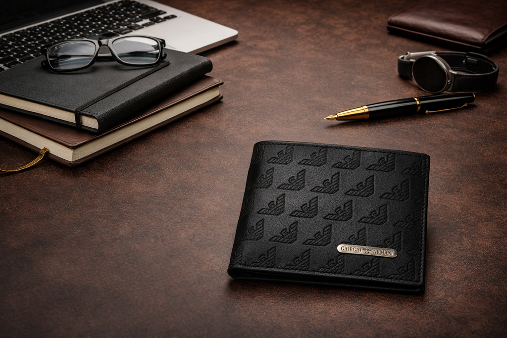 Luxury Leather Armani Wallet with Box - PocketHub Special edition