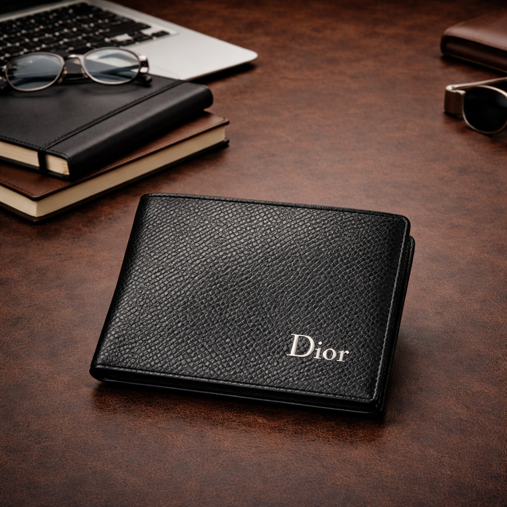 Luxury Leather Dior Wallet with Box - PocketHub Special edition