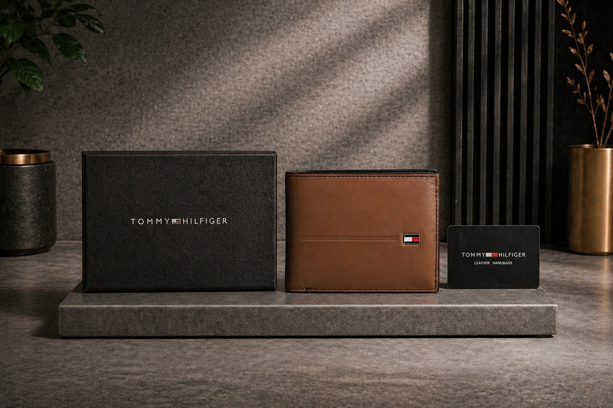Luxury Leather Tommy Hilfiger Wallet with Box - PocketHub Special edition