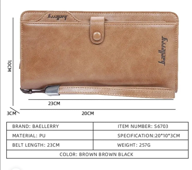 Unisex Long Leather Wallet