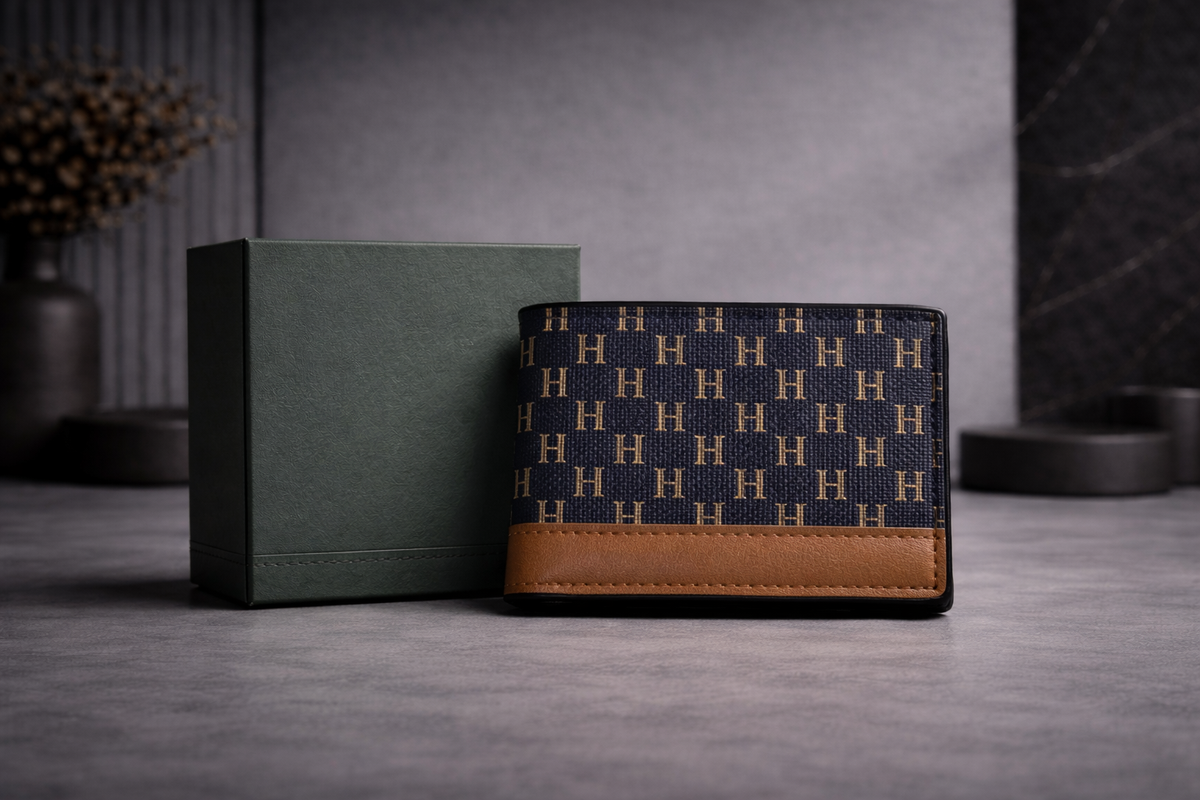 Classic H Leather Wallet with Box - Pockethub Classic Edition