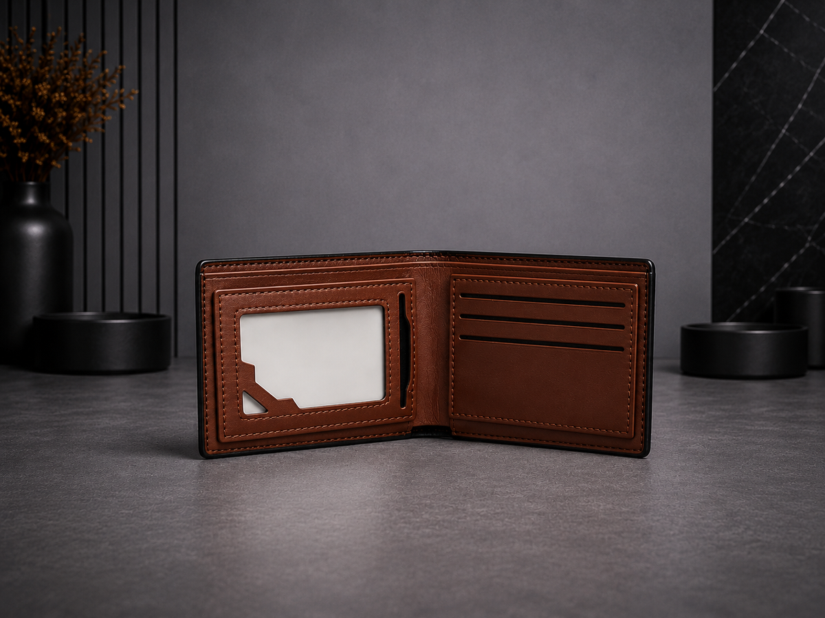 Classic Leather B Wallet with Box - Pockethub Classic Edition