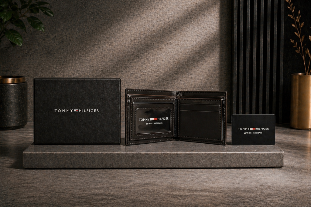 Luxury Leather Tommy Hilfiger Wallet with Box - PocketHub Special edition