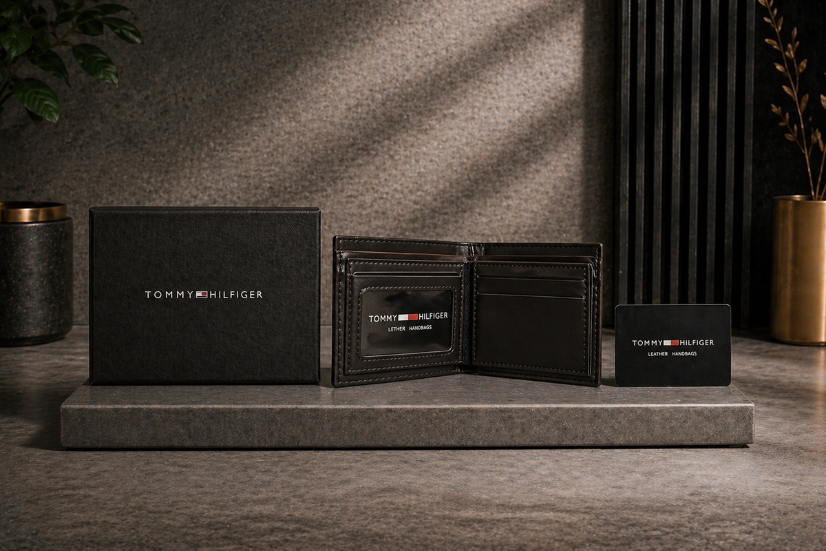 Luxury Leather Tommy Hilfiger Wallet with Box - PocketHub Special edition