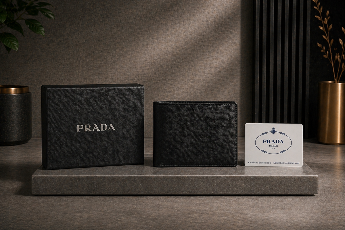 Luxury Leather Prada Wallet with Box - PocketHub Special edition