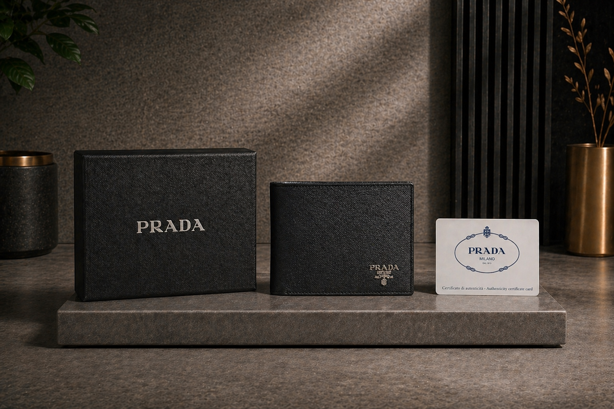 Luxury Leather Prada Wallet with Box - PocketHub Special edition