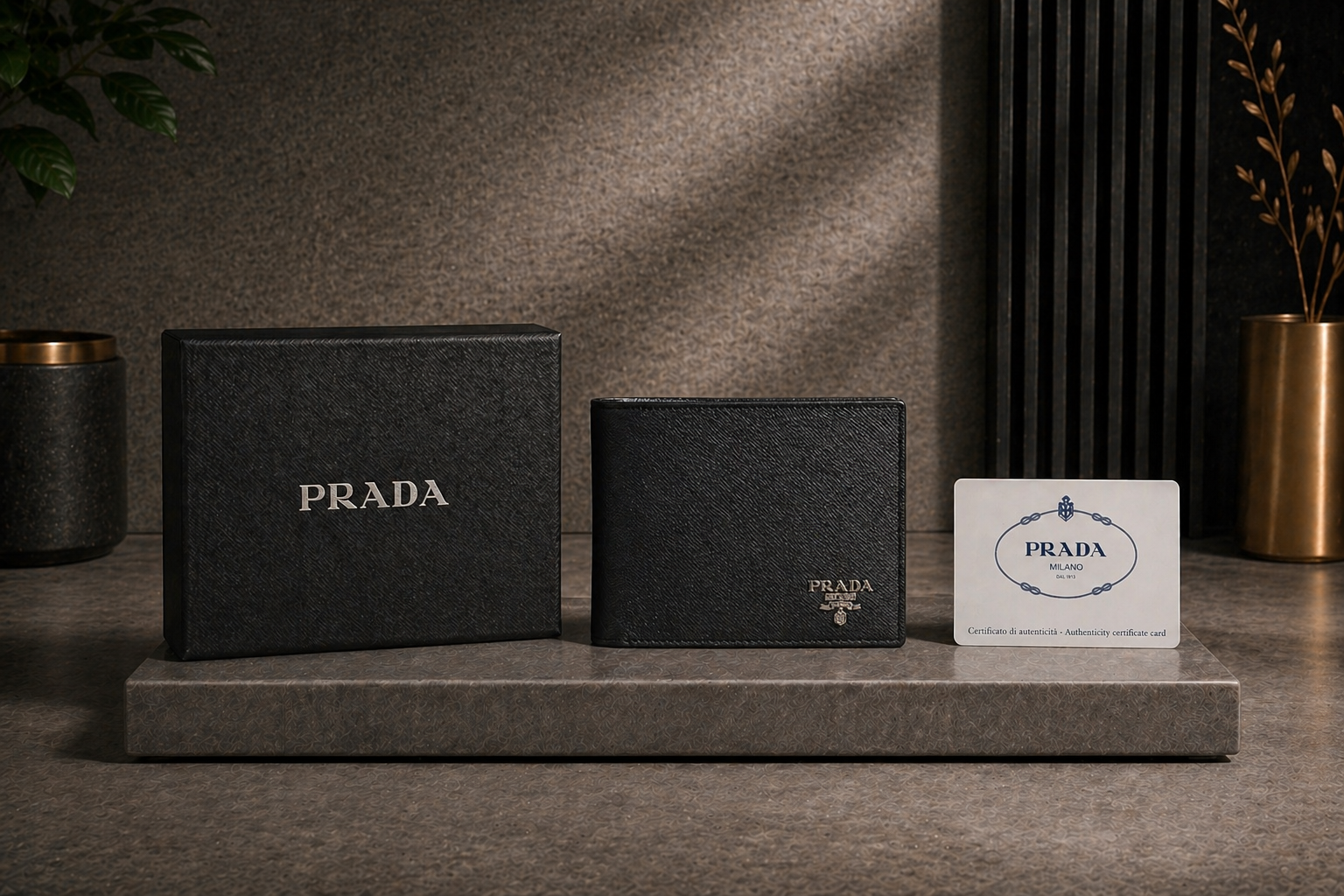 Luxury Leather Prada Wallet with Box - PocketHub Special edition