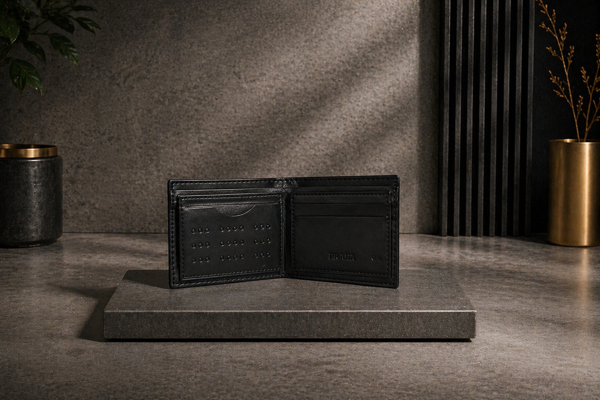 Luxury Leather Prada Wallet with Box - PocketHub Special edition
