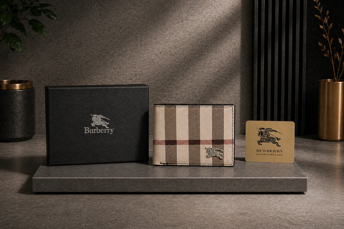 Luxury Leather Burberry Wallet with Box - PocketHub Special edition