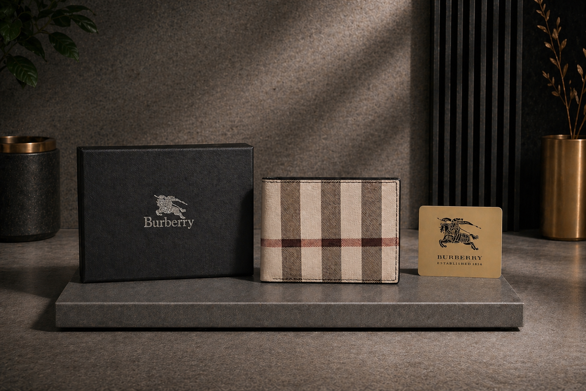 Luxury Leather Burberry Wallet with Box - PocketHub Special edition