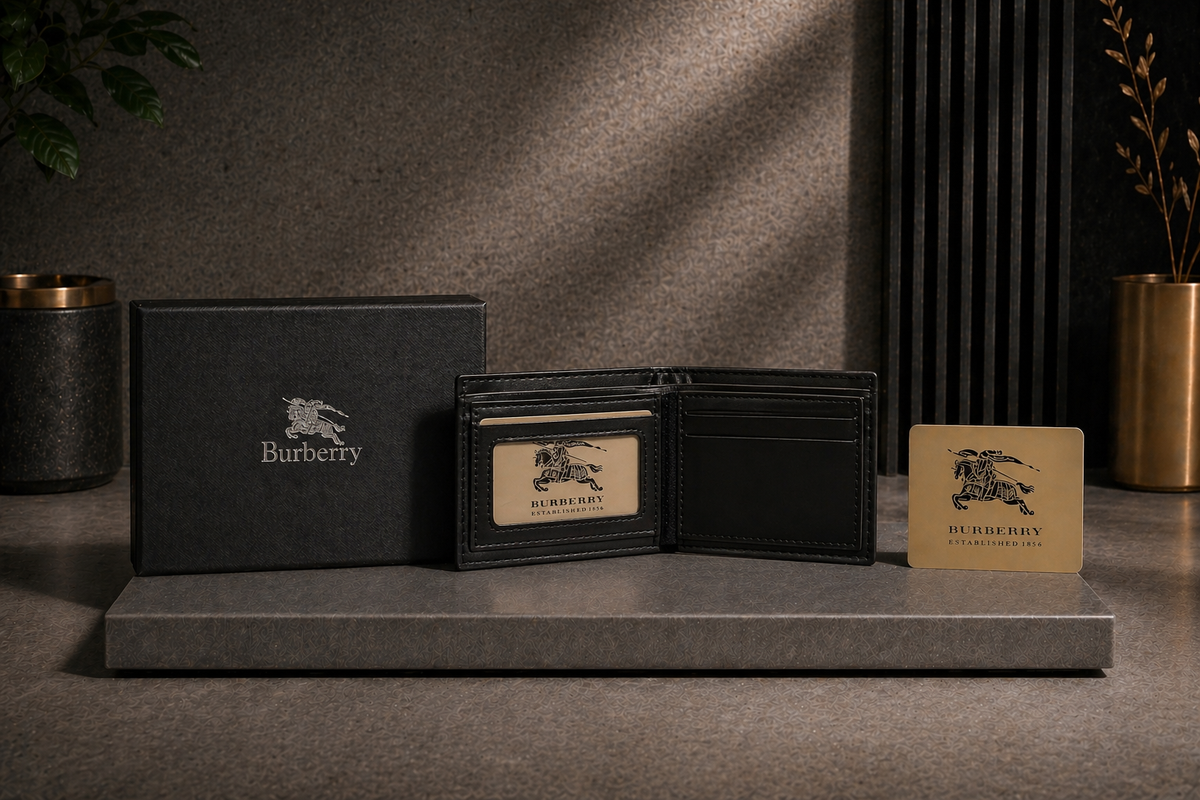 Luxury Leather Burberry Wallet with Box - PocketHub Special edition