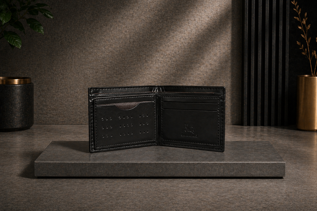 Luxury Leather Burberry Wallet with Box - PocketHub Special edition