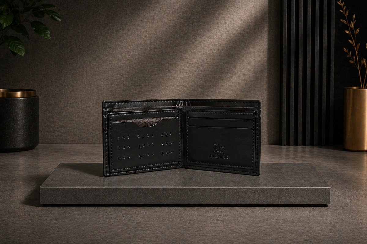 Luxury Leather Burberry Wallet with Box - PocketHub Special edition