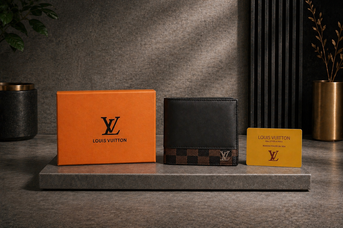 Luxury Leather LV Wallet with Box - PocketHub Special edition