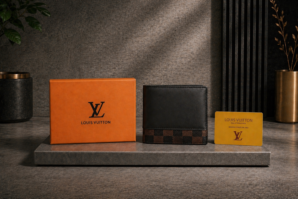 Luxury Leather LV Wallet with Box - PocketHub Special edition