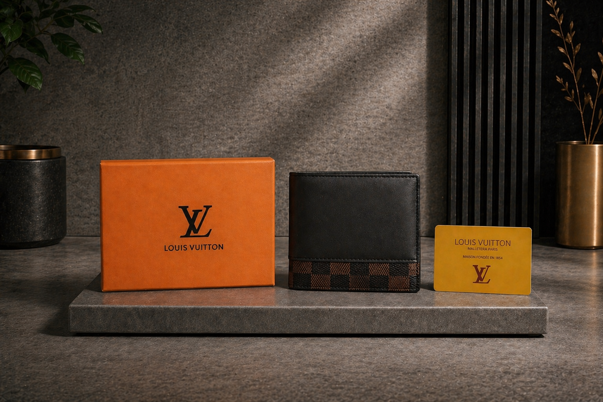 Luxury Leather LV Wallet with Box - PocketHub Special edition
