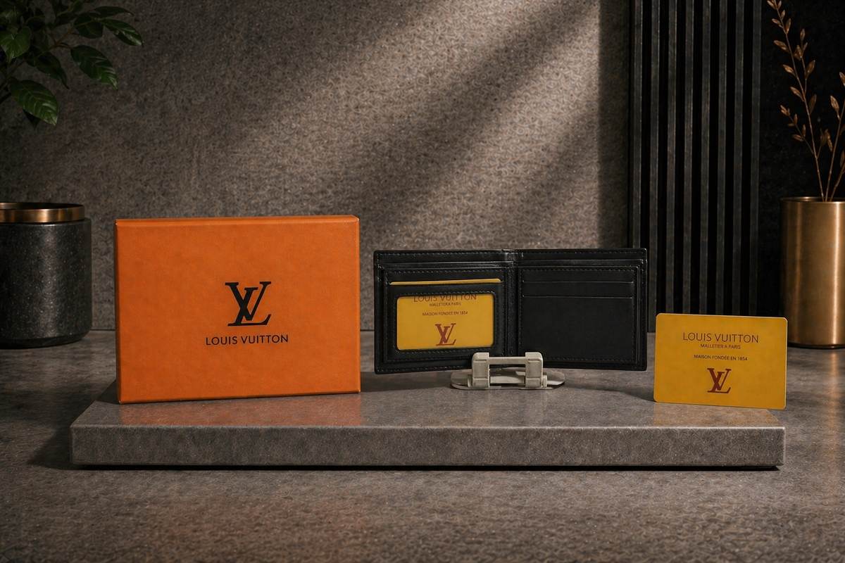 Luxury Leather LV Wallet with Box - PocketHub Special edition