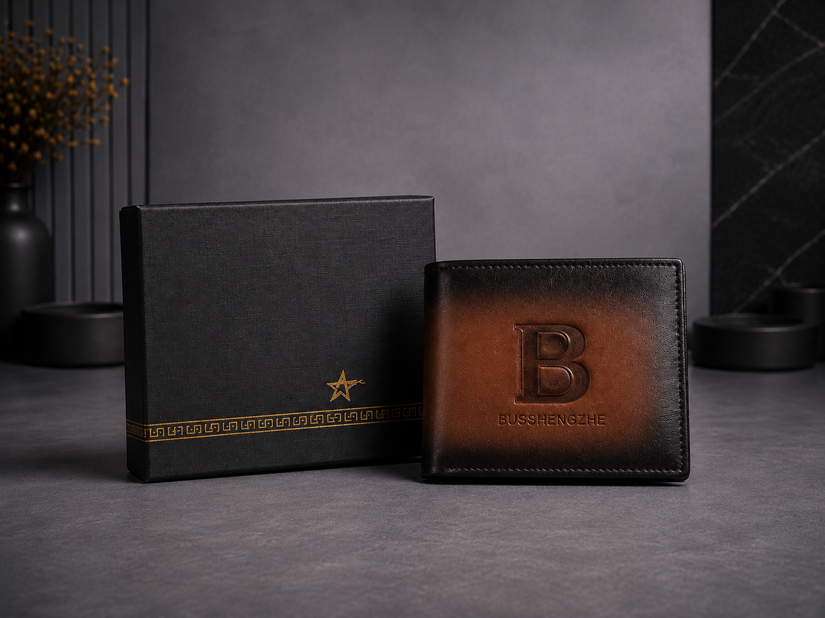 Classic Leather B Wallet with Box - Pockethub Classic Edition