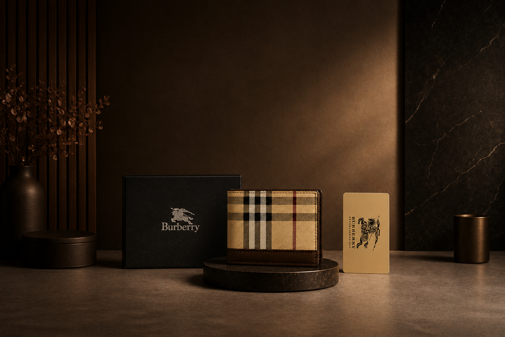 Classic Leather Burberry Wallet with Box