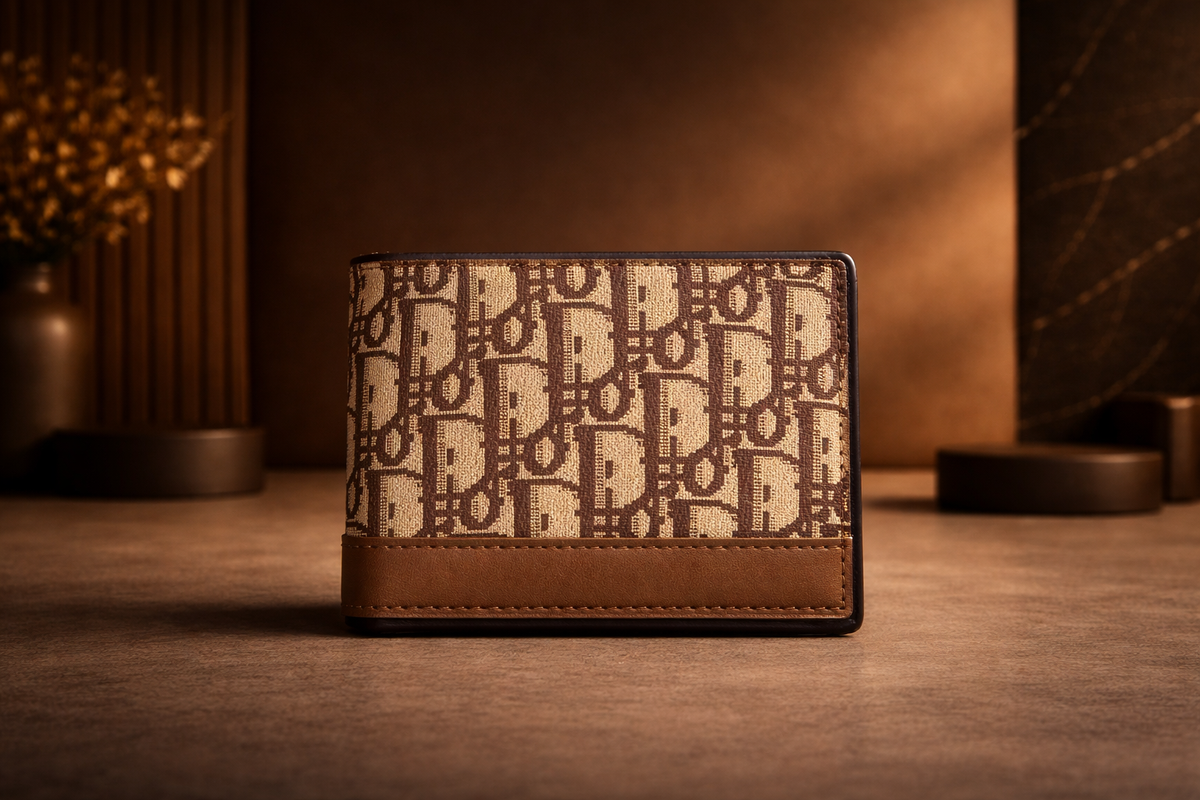 Classic D-Brown Leather Wallet with Box - Pockethub Classic Edition