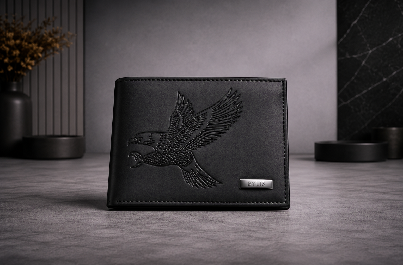 Classic Leather Eagle Wallet With Box