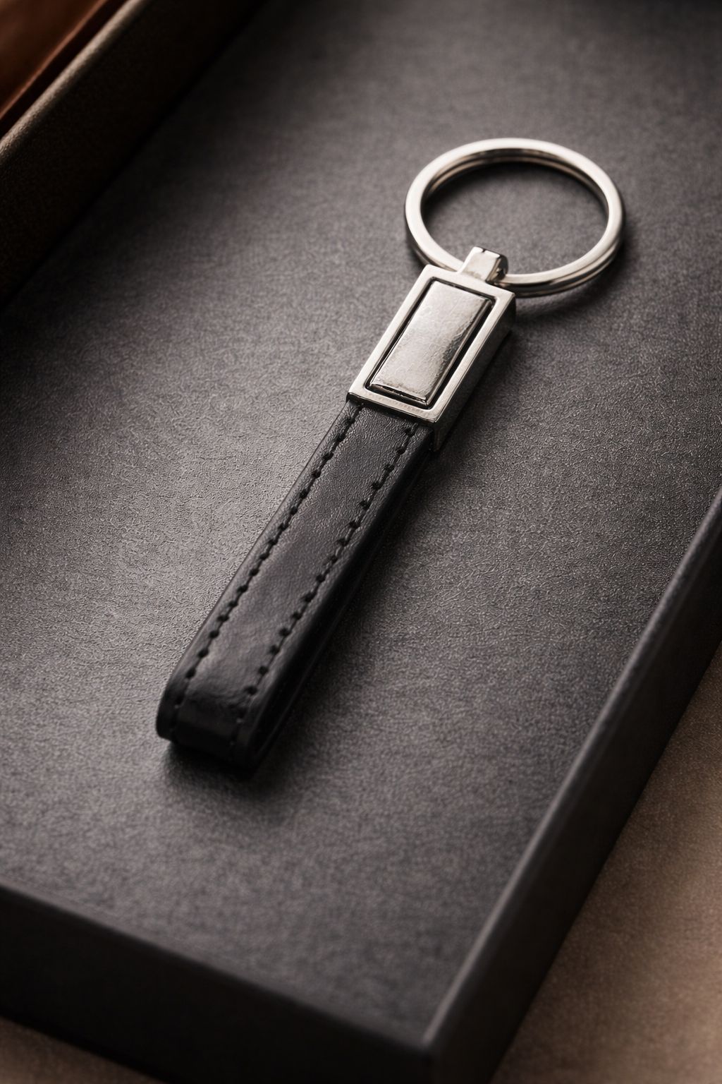 Pockethub Premium Leather Keychain