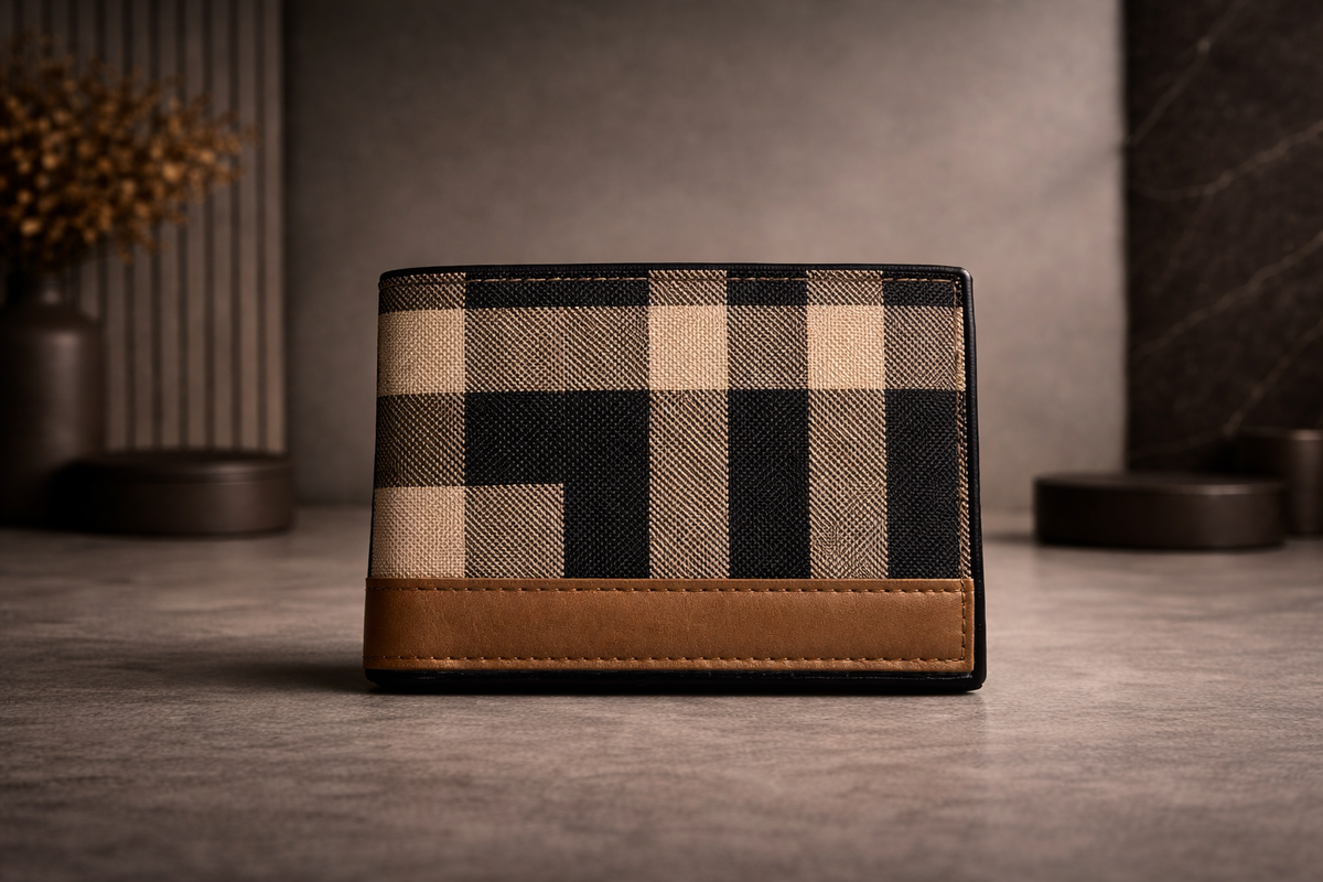 Classic Black Burberry Leather Wallet with Box