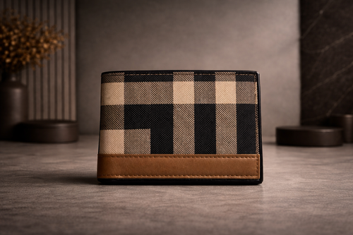 Classic Black Burberry Leather Wallet with Box