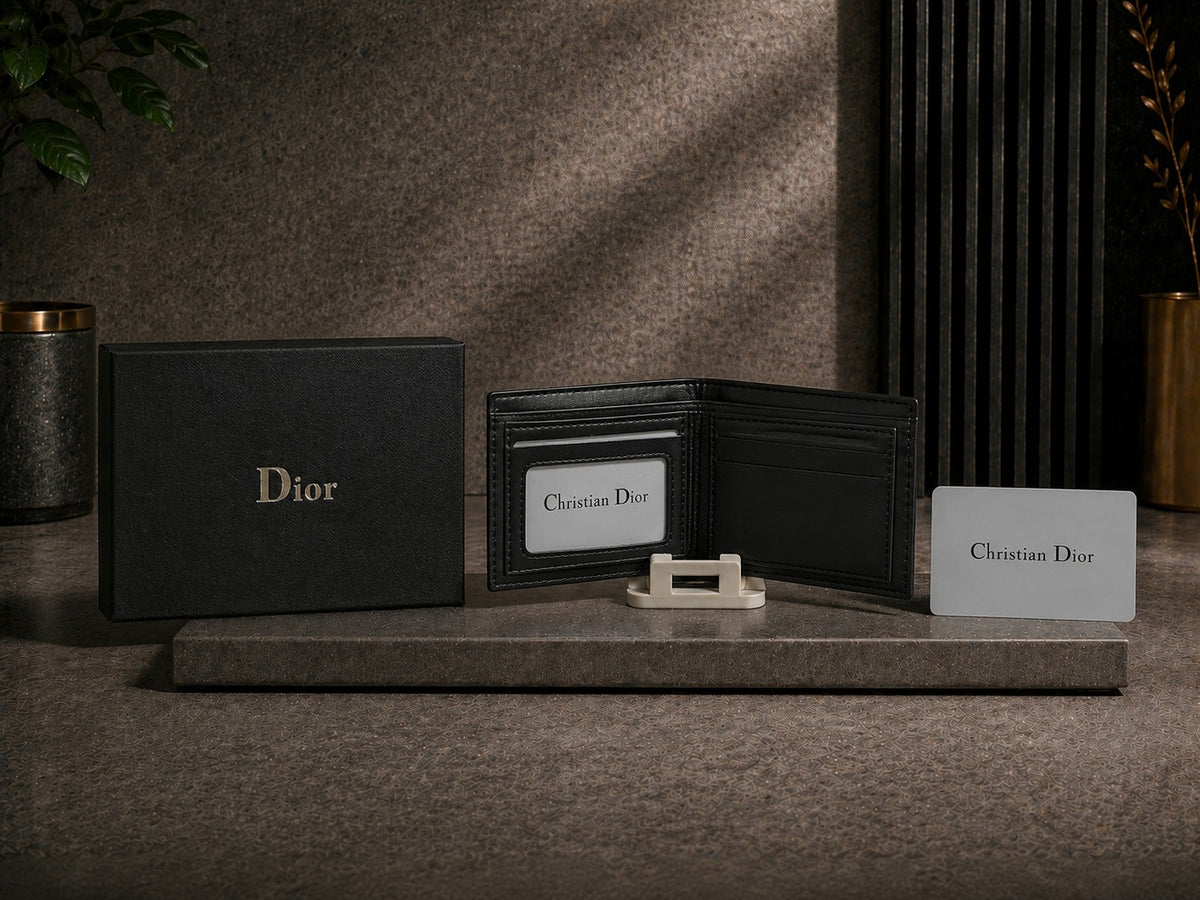 Luxury Leather Dior Wallet with Box - PocketHub Special edition