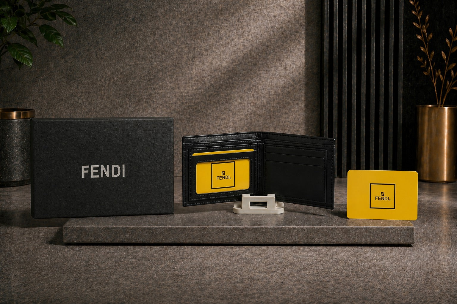 Luxury Leather Fendi Wallet with Box - PocketHub Special edition