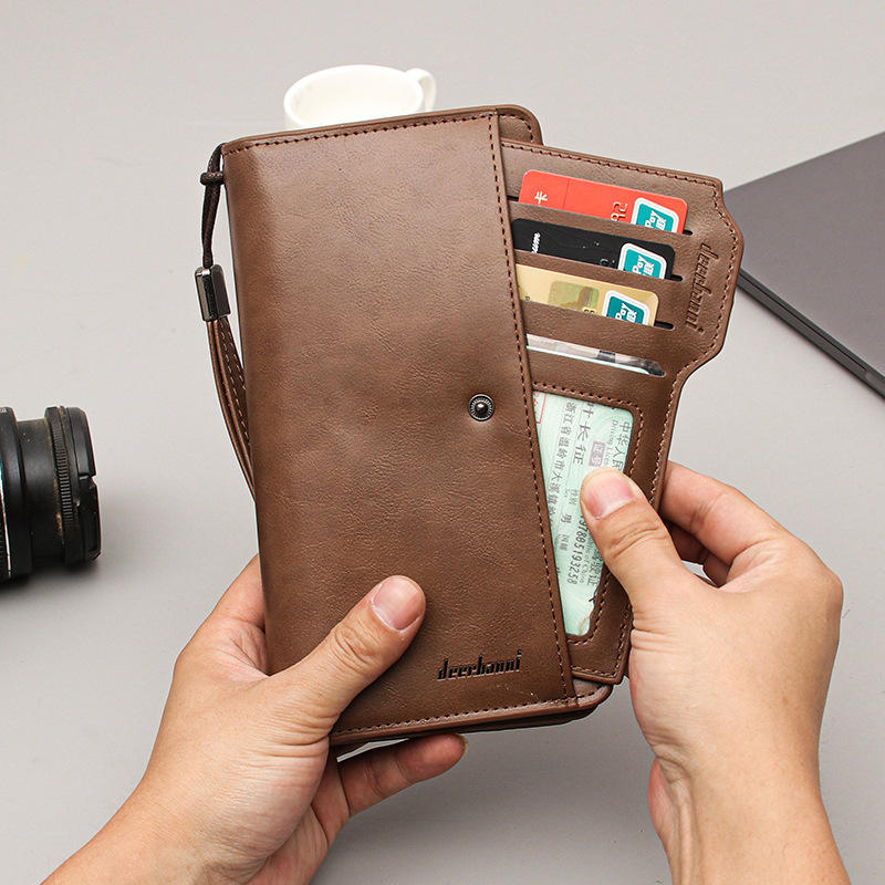 Unisex Long Leather Wallet