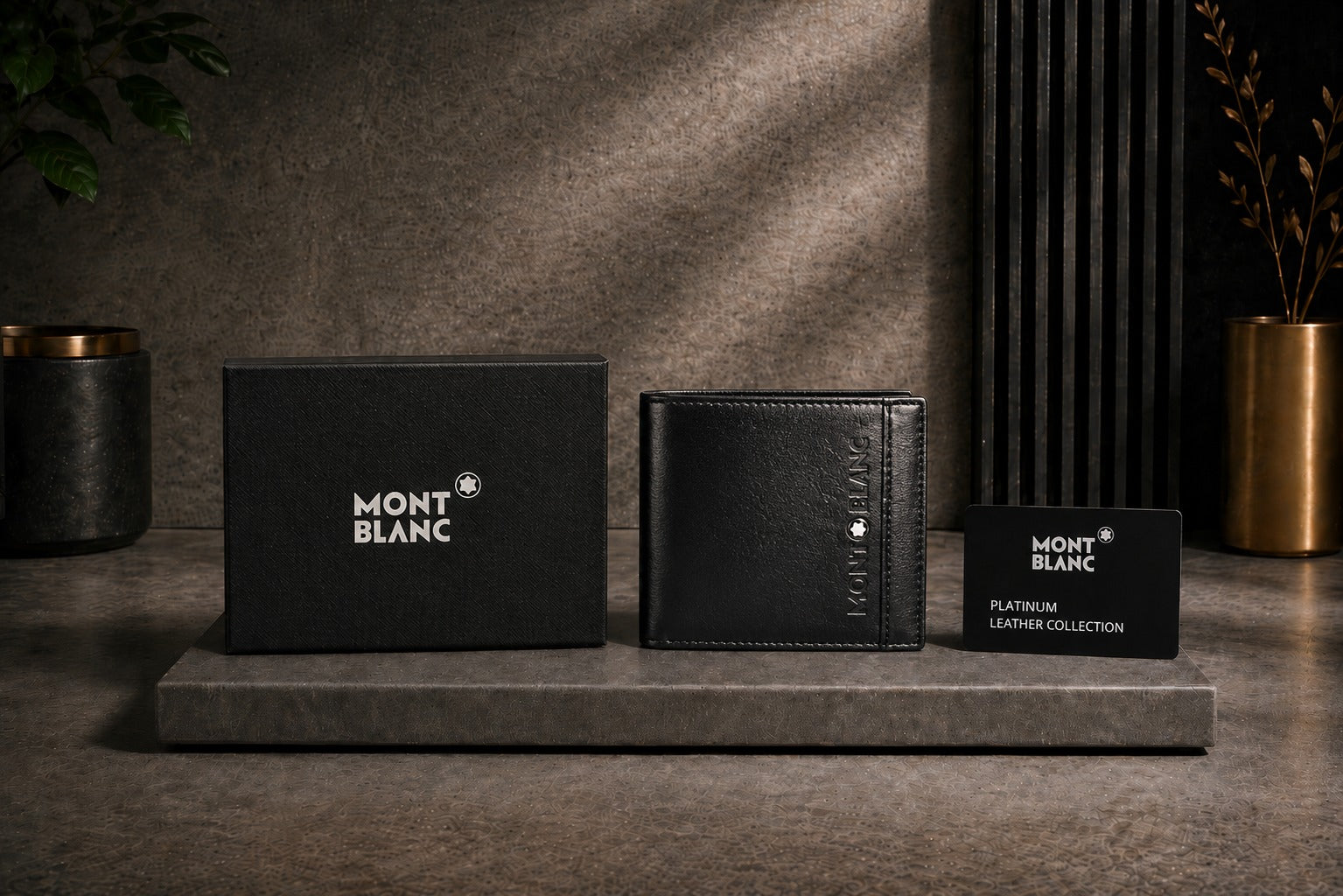 Luxury Leather Montblanc Wallet with Box - PocketHub Special edition