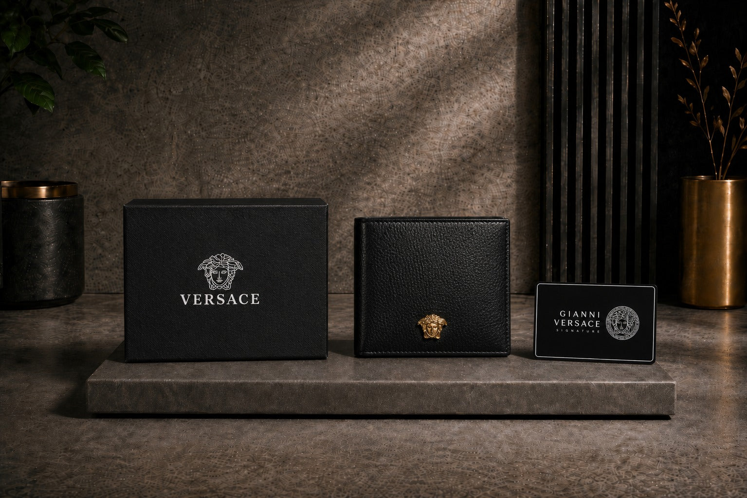 Luxury Leather Versace Wallet with Box - PocketHub Special edition
