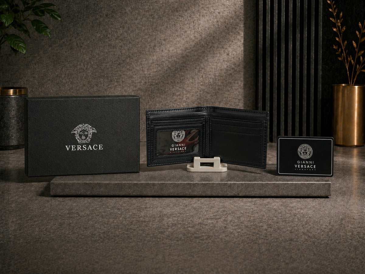 Luxury Leather Versace Wallet with Box - PocketHub Special edition
