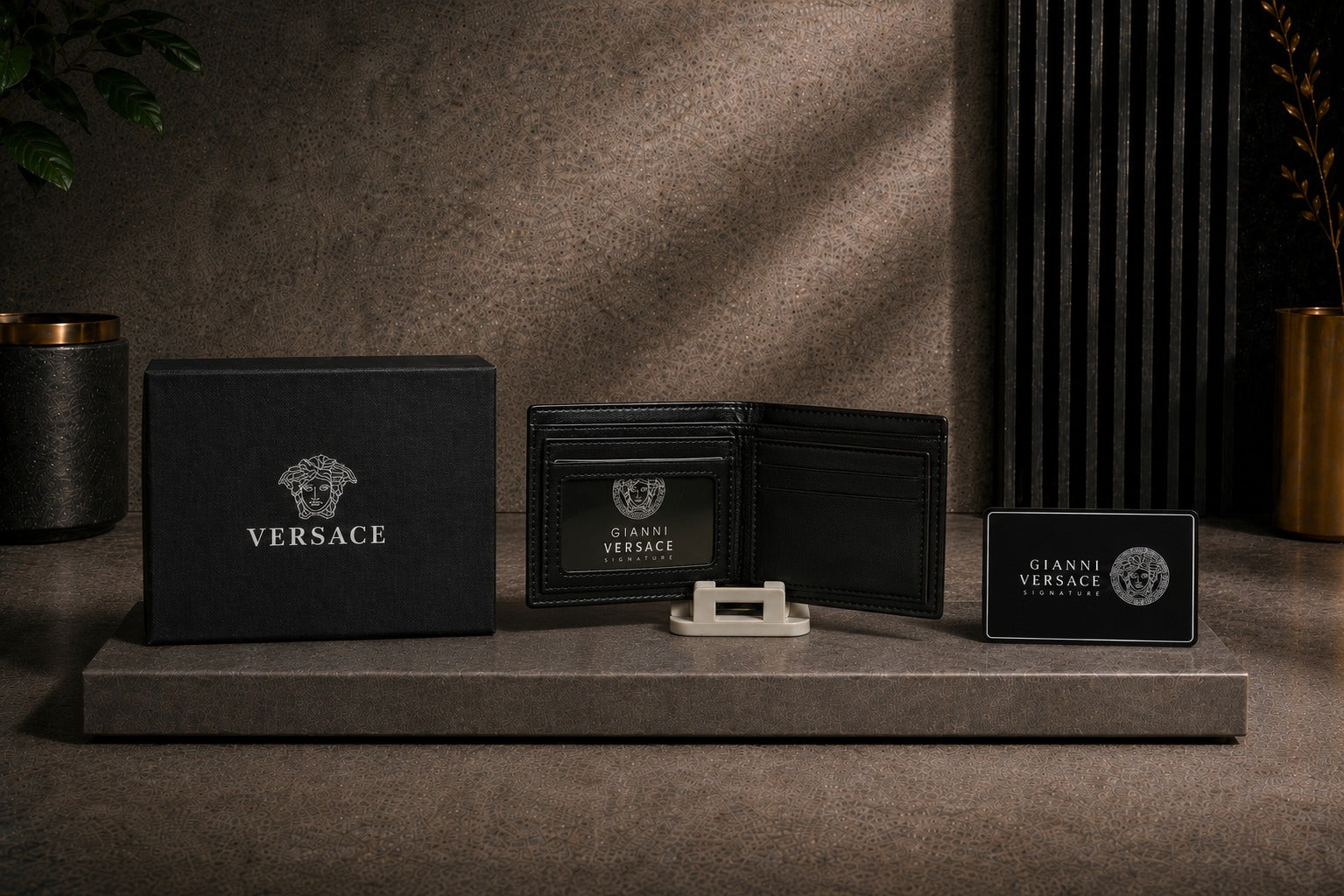 Luxury Leather Versace Wallet with Box - PocketHub Special edition