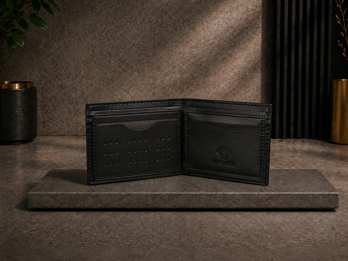Luxury Leather Versace Wallet with Box - PocketHub Special edition
